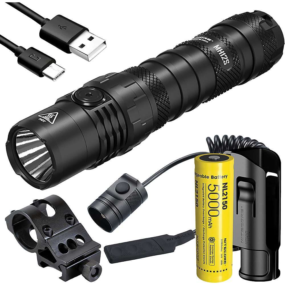 NITECORE MH12S USB-C rechargeable tactical Flashlight 1800 lumens - Crossfire.Pk