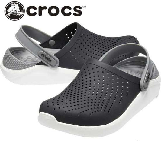 Black and White Crocs LiteRide Clogs || Crocs For Men in Pakistan - Crossfire.Pk