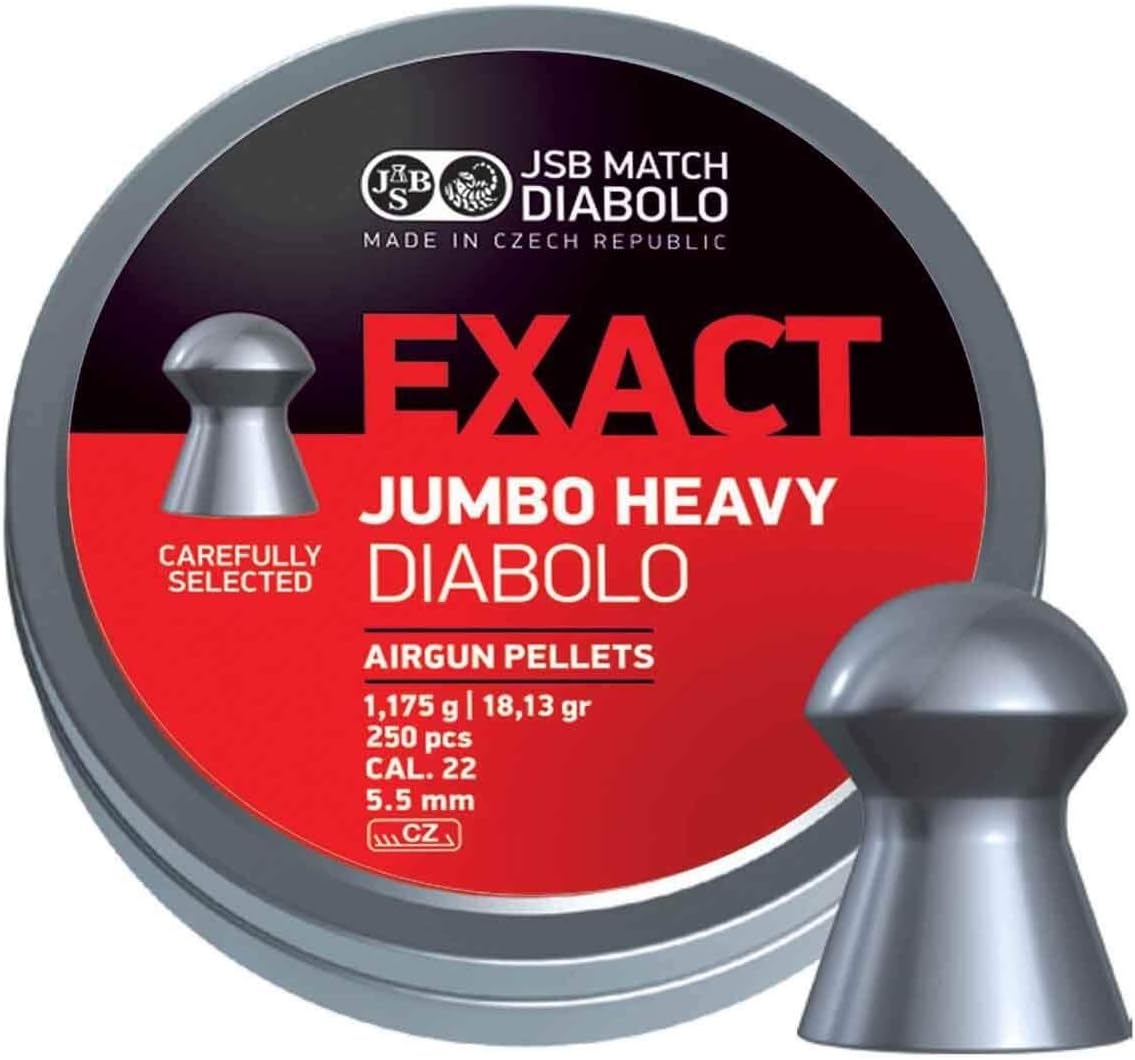 JSB Exact Jumbo Heavy 18.13 grain .22 Cal 250 Pieces || JSB Pellets in Pakistan - Crossfire.Pk