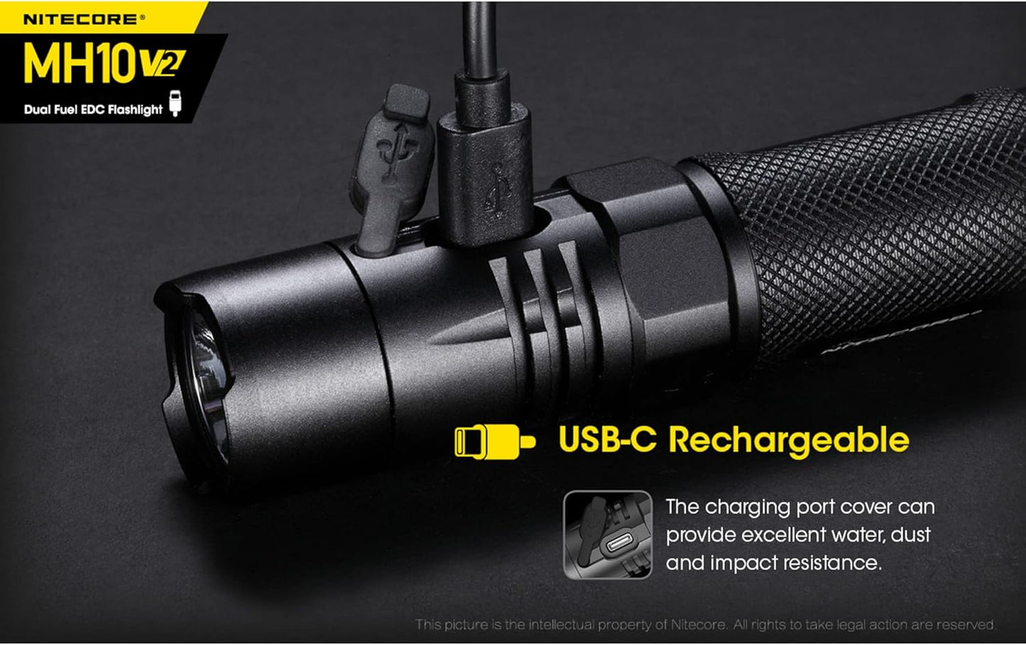 USB-C Rechargeable Nitecore MH10 v2 1200 Lumen Flashlight in Pakistan - Crossfire.Pk