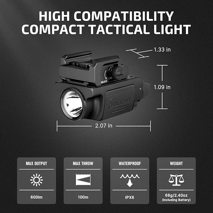 OLIGHT PL-Mini 3 Valkyrie Rail-Mounted Pistol Flashlight 600 Lumens Price in Pakistan