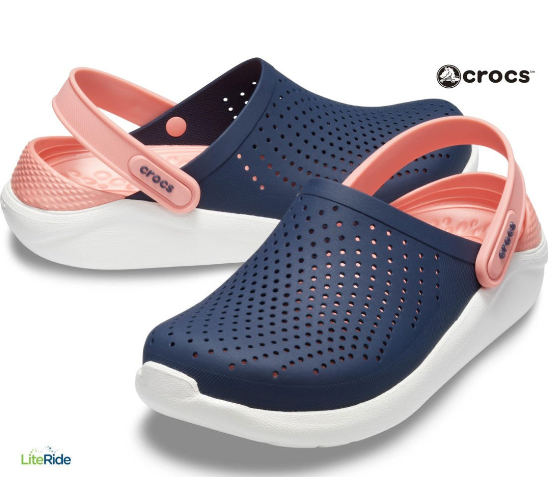 Crocs LiteRide Clogs in Pink and Navy Blue || Crocs For Women in Pakistan - Crossfire.Pk