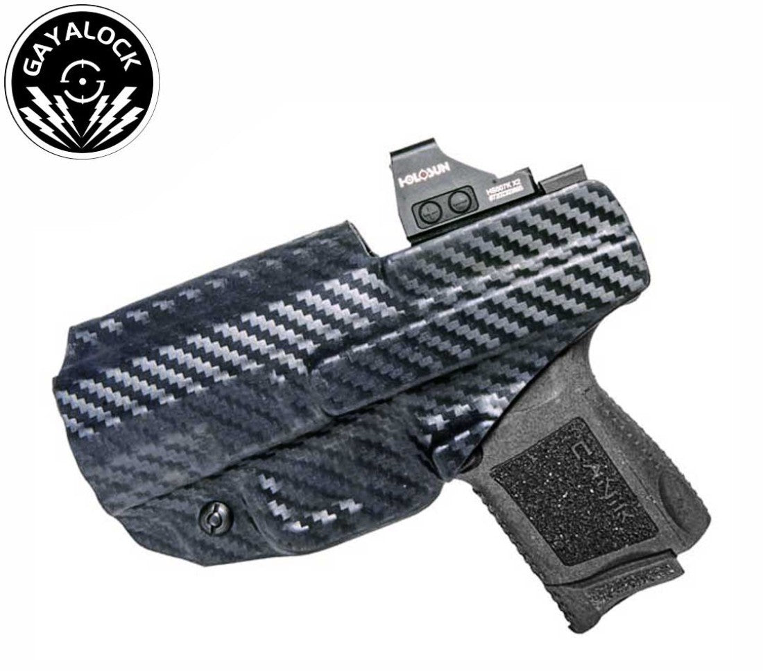 Gayalock Holster For Glock Pistol in Pakistan || Carbon Black IWB Kydex Holster Fits CANIK TP9E - Crossfire.Pk