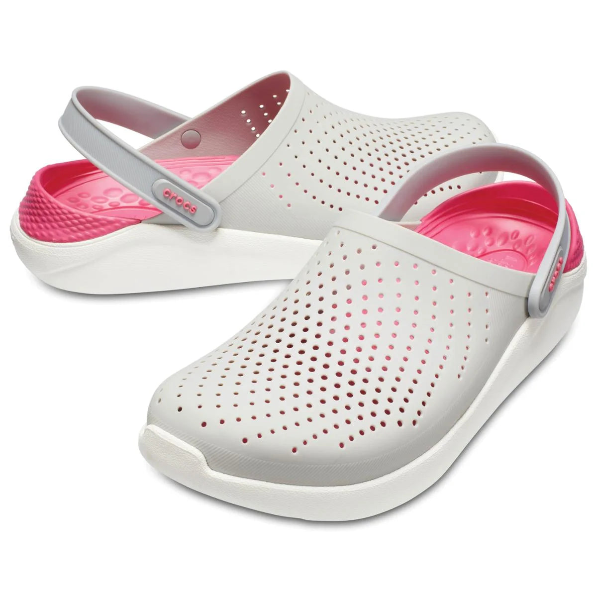 Rose Red and Pearl White Crocs LiteRide Clogs || Crocs For Women in Pakistan - Crossfire.Pk