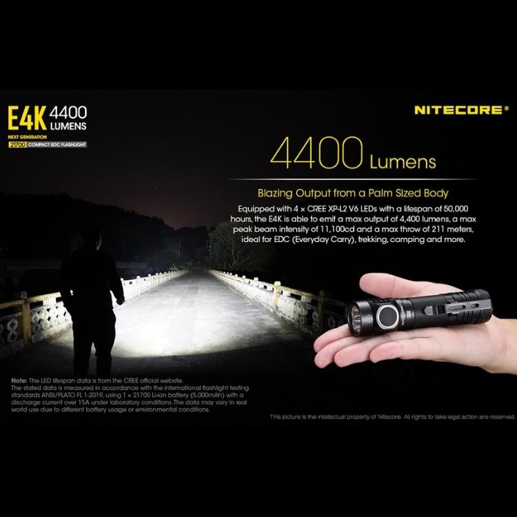 NITECORE E4K EDC Flashlight For Hunting Online Price in Pakistan - Crossfire.Pk