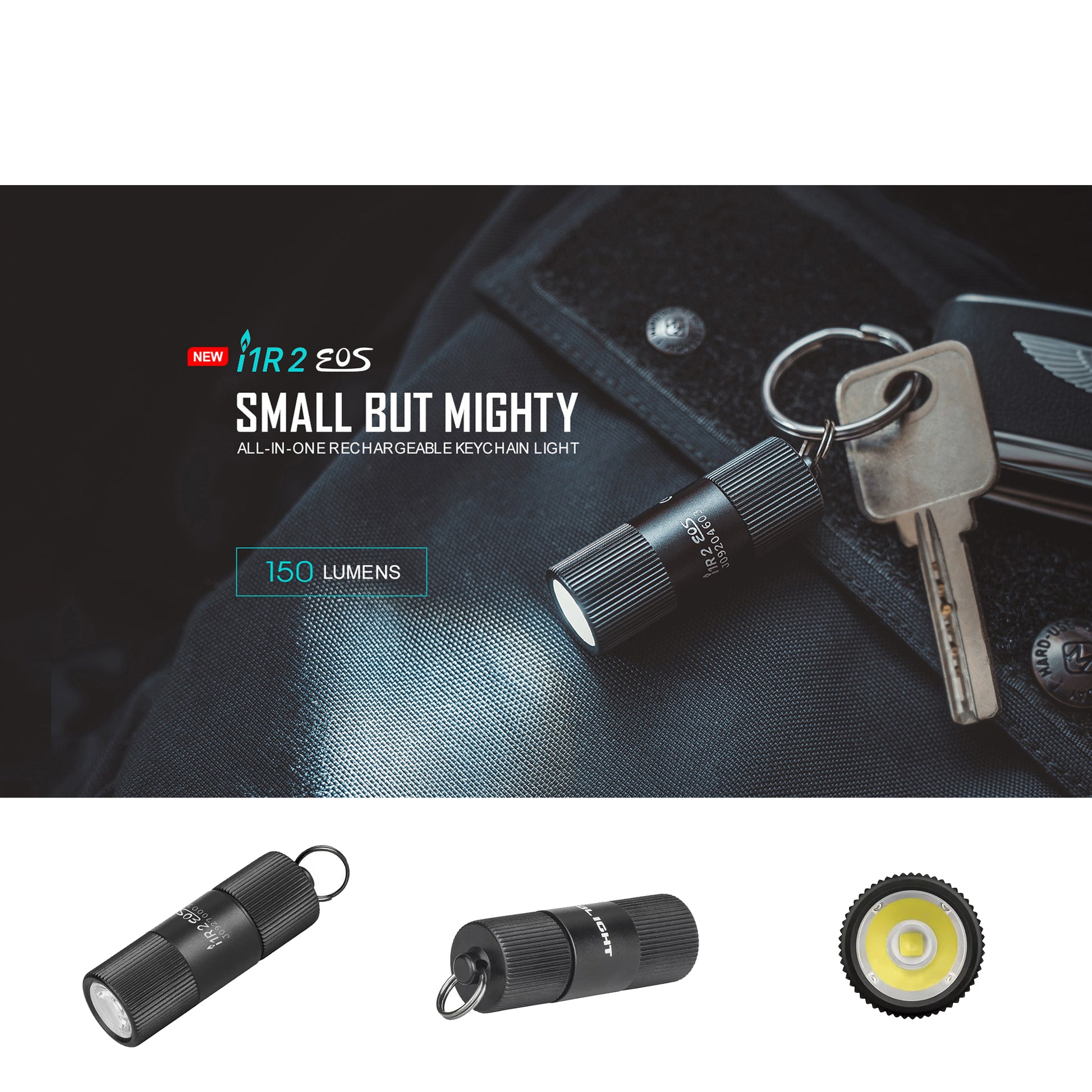 EDC Desert Tan i1R 2 EOS 150 Lumens Compact Rechargeable Keychain Flashlight - Crossfire.Pk