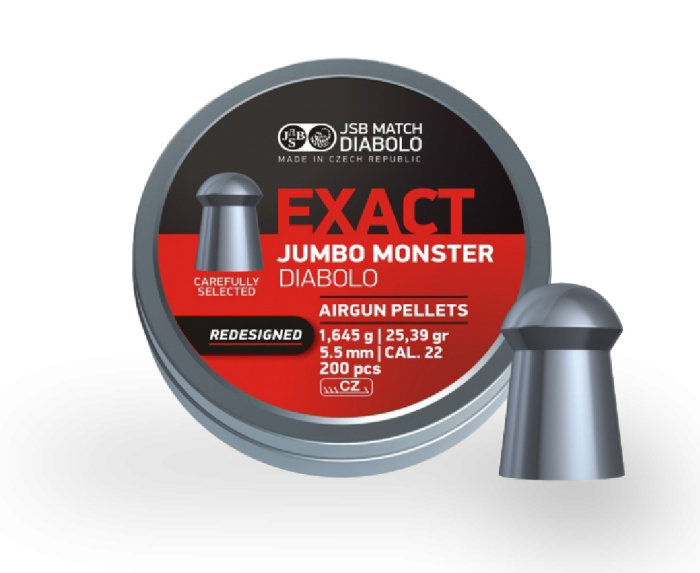 JSB 25.39 Grain Exact Jumbo Monster Redesigned Cal .22, 200 Pieces || JSB Diabolo Pellets in Pakistan - Crossfire.Pk