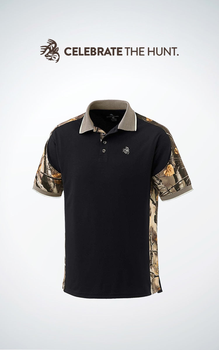 Legendary Men's Pro Hunter Polo Outdoor Camouflage Shirt - Crossfire.Pk