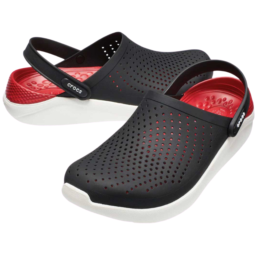 Black and Red CROCS LITERIDE CLOGS || Orignal Crocs Price in Pakistan - Crossfire.Pk