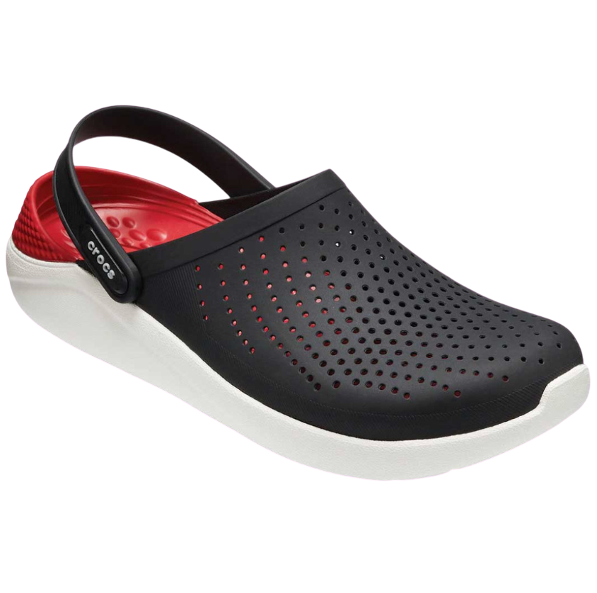 Black and Red CROCS LITERIDE CLOGS || Orignal Crocs Price in Pakistan - Crossfire.Pk