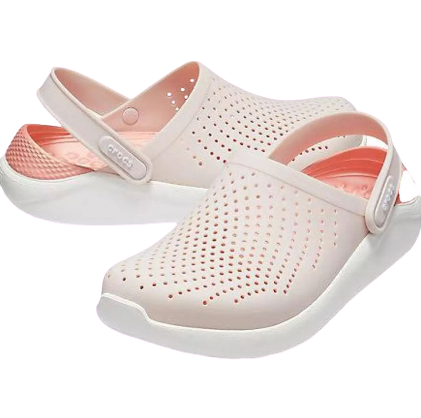 Pearl White and Pink CROCS LITERIDE CLOGS || Orignal Crocs For Women in pakistan - Crossfire.Pk