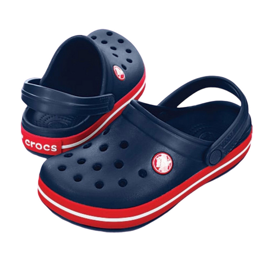 UNISEX CROCS SHOES NAVY BLUE WITH RED CLOGS || Crocs in Pakistan - Crossfire.Pk