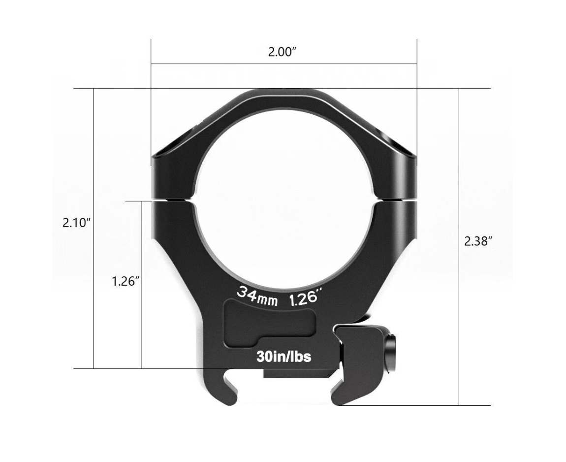 Arken Optics Halo Scope Rings Precision 34mm Picatinny || Arken Optics Picatinny mounts in Pakistan - Crossfire.Pk