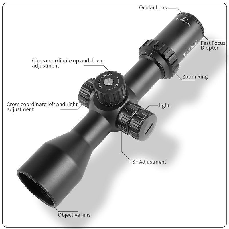 T-EAGLE SCOPE MR 3-12x42 FFP IR || T eagle scopes in Pakistan - Crossfire.Pk