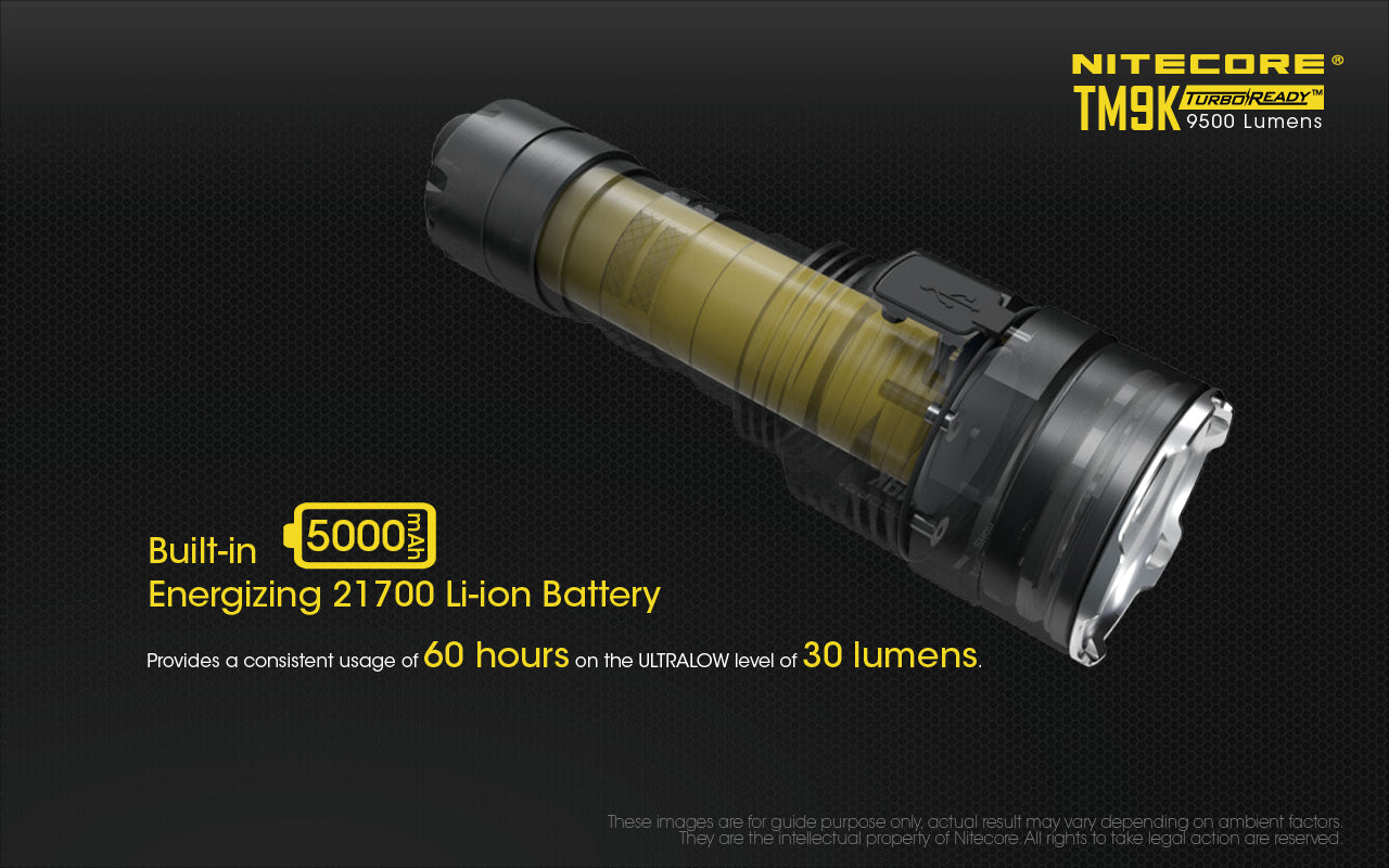 NITECORE TM9K 9500LM Rechargeable HD V6 9LEDs Hunting Torch Light in Pakistan - Crossfire.Pk