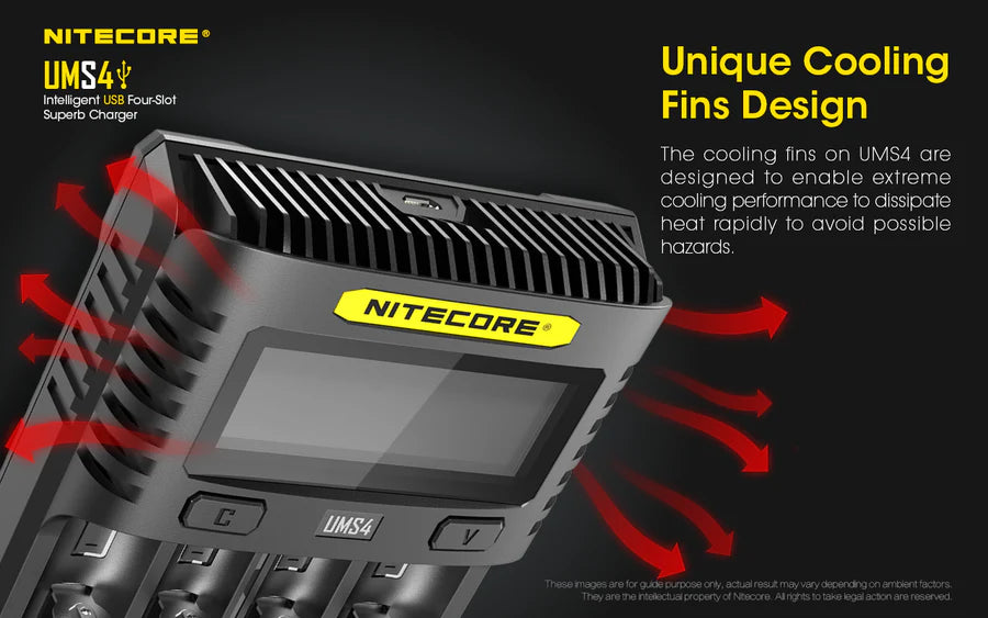 Nitecore UMS4 USB for 18650 and 21700 Batteries || Nitecore Cell Charger Price in Pakistan - Crossfire.Pk