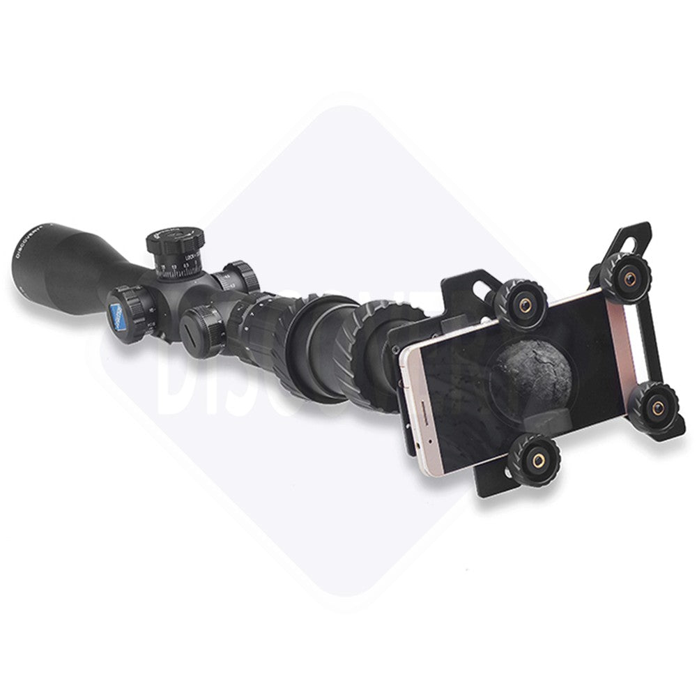 Universal Discovery 43-48mm Non-Slip Clip Scope Phone Mount Adapter made of aluminium alloy || Mobile Camera Mount for Rifle Scope in Pakistan - Crossfire.Pk