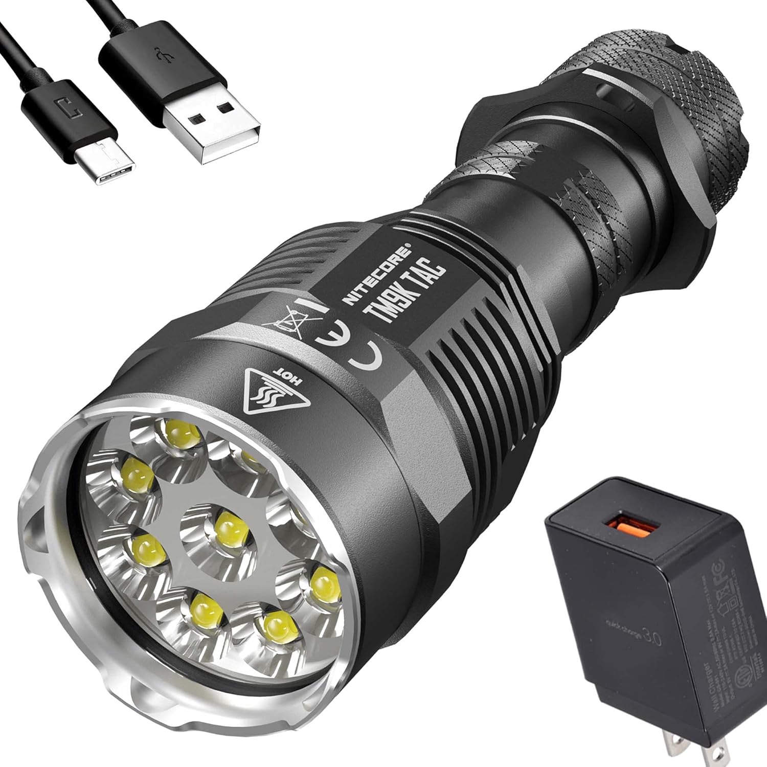 NITECORE TM9K TAC 9800 Lumen Rechargeable Flashlight || Best Hunting Light in Pakistan - Crossfire.Pk