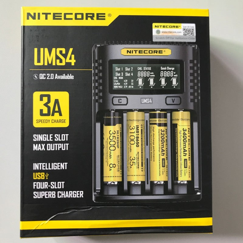 Nitecore UMS4 USB for 18650 and 21700 Batteries || Nitecore Cell Charger Price in Pakistan - Crossfire.Pk